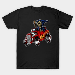 Grim reaper driving boi T-Shirt